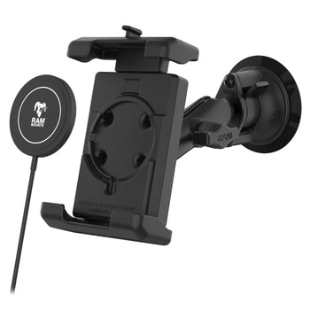 RAM® Quick-Grip™ Pro XL Suction Cup Mount with Qi2 15W Wireless Charger