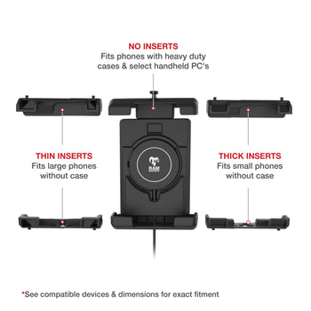 RAM® Quick-Grip™ Pro XL Suction Cup Mount with Qi2 15W Wireless Charger