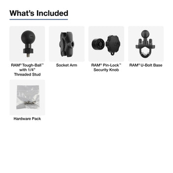 RAM® Rearview Mirror U-Bolt Mount for Motive AIDC+ Dashcam