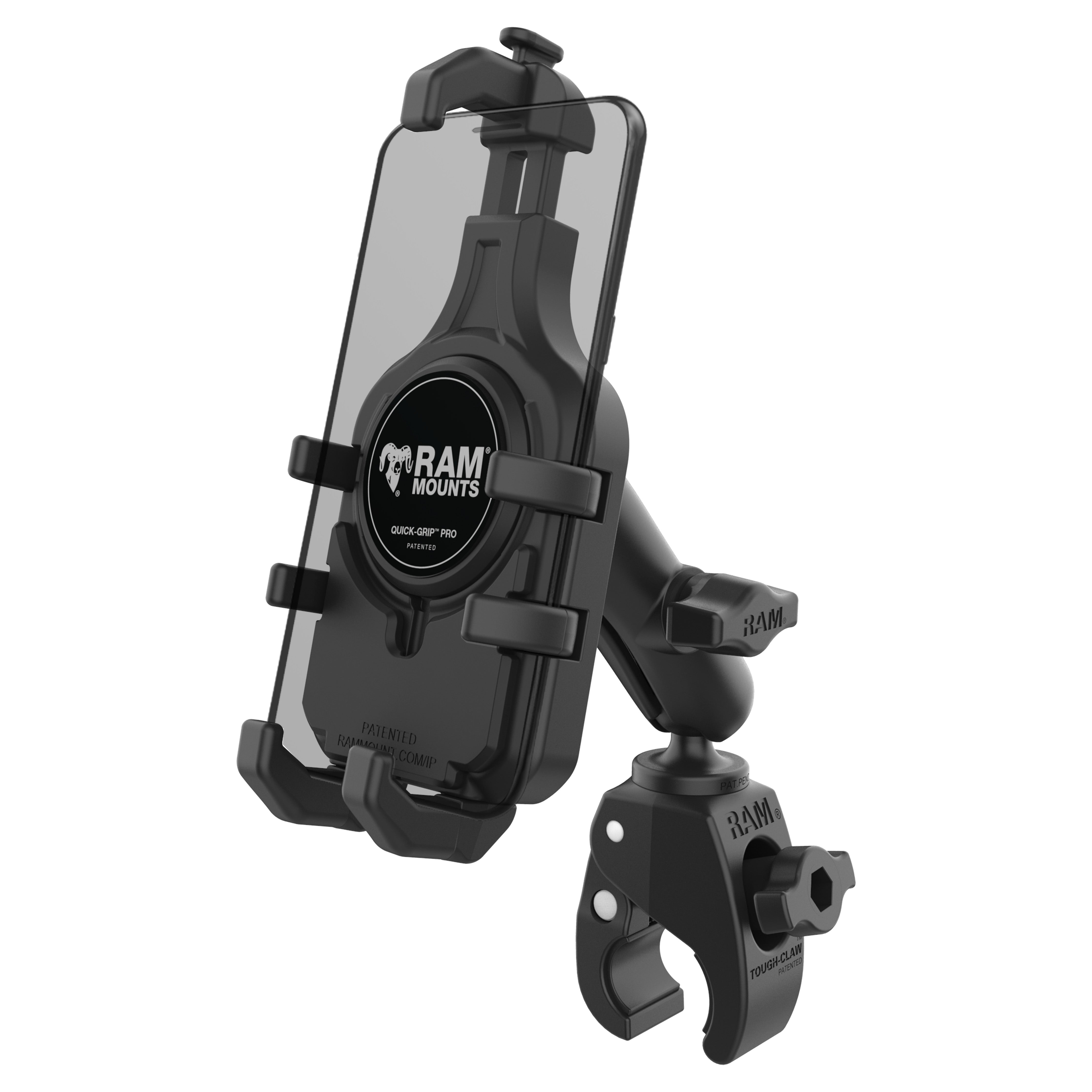 RAM® Quick-Grip™ Pro Phone Mount with Small Tough-Claw™ Base - Medium ...