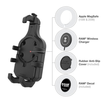 RAM® Quick-Grip™ Pro Phone Mount with Small Tough-Claw™ Base - Medium