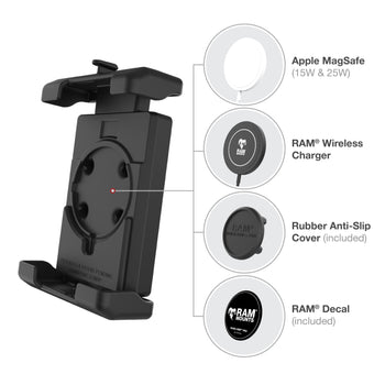 RAM® Quick-Grip™ Pro XL Phone Mount with Small Tough-Claw™ Base - Medium