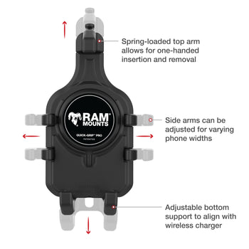 RAM® Quick-Grip™ Pro Phone Mount with Medium Torque™ Base - Medium