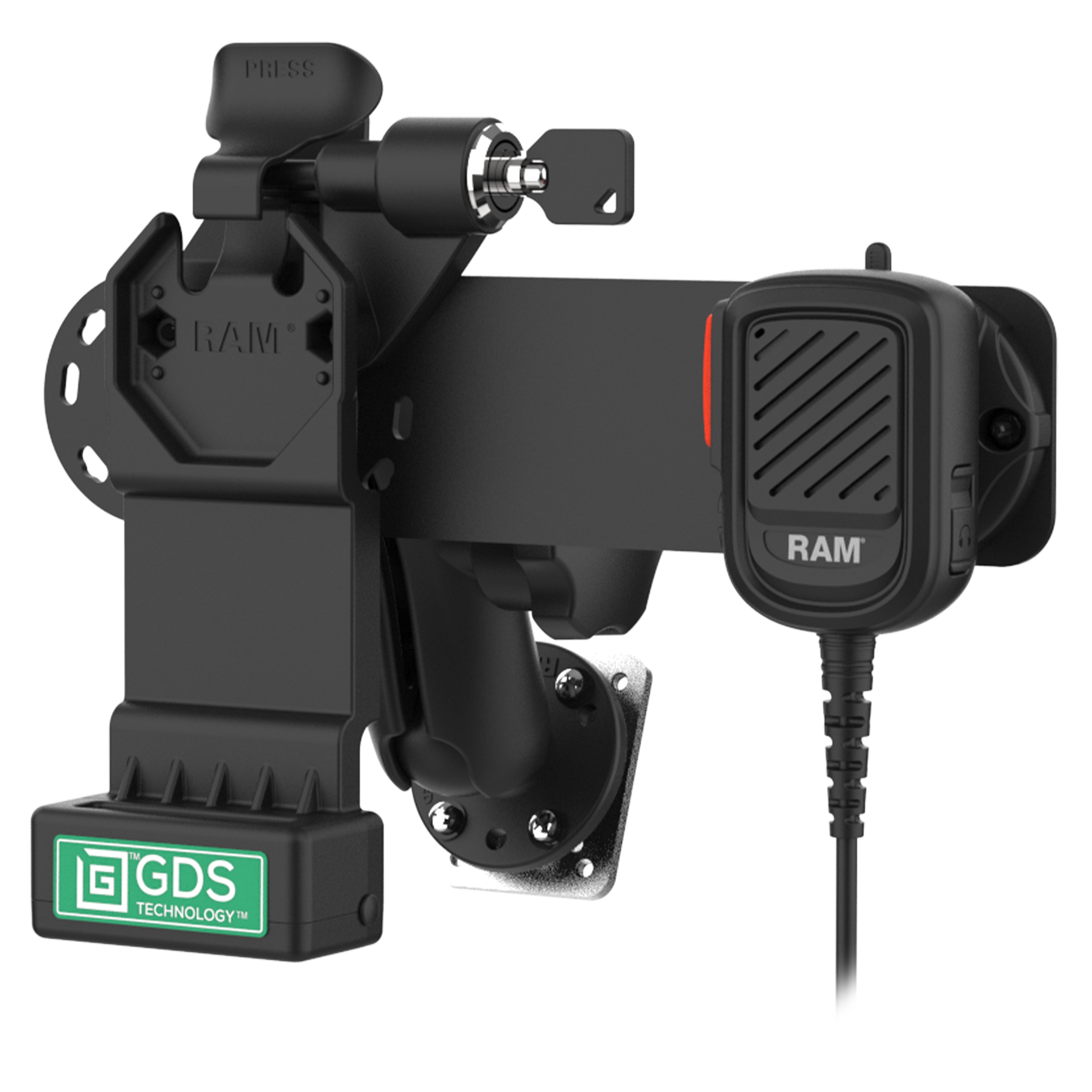 GDS® Uni-Conn™ Locking PTT Remote Speaker Mic Bundle for Kodiak – RAM ...