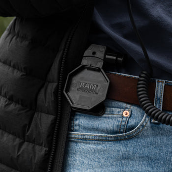 RAM® Belt Clip Holder with Release Button for GDS® Uni-Conn™ Button