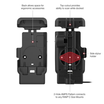 RAM® Powered Dock with Pogo Pins for Zebra TC701