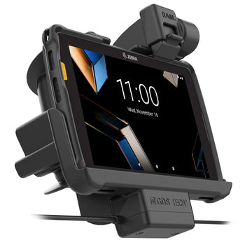 RAM® Tough-Dock™ Power + Dual USB with Latch for Zebra ET401 8"