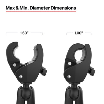 RAM® Trolling Motor Stabilizer with Tough-Claw™ 1” - 1.6” Clamp Bases