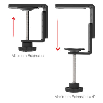 RAM® 7" Pedestal Mount with AMPS Pattern & C-Clamp Base - Gray