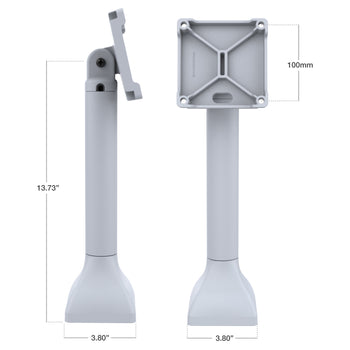 RAM® 14" Pedestal Mount with 100mm & 75mm VESA & Cable Routing - Gray