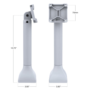 RAM® 14" Pedestal Mount with 75mm VESA & Cable Routing - Gray