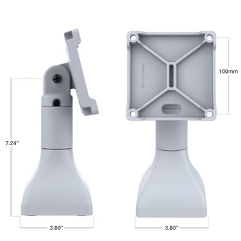 RAM® 7" Pedestal Mount with 100mm & 75mm VESA & Cable Routing - Gray