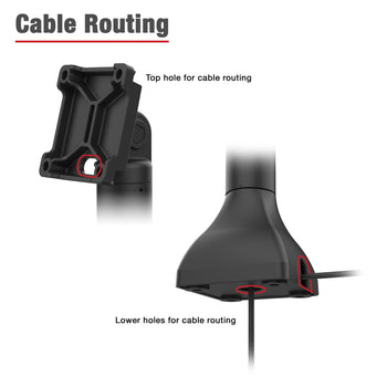 RAM® 7" Pedestal Mount with 75mm VESA & Cable Routing