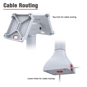 RAM® 7" Pedestal Mount with Dual 100mm VESA Adapters - Gray