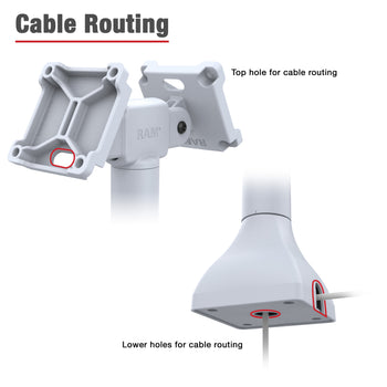 RAM® 7" Pedestal Mount with Dual 75mm VESA Adapters - Gray