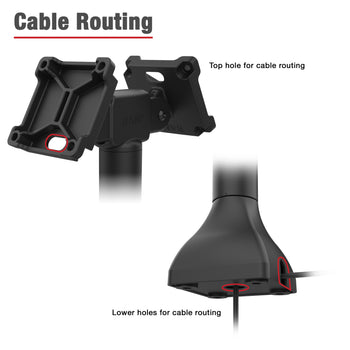 RAM® 7" Pedestal Mount with Dual 75mm VESA Adapters