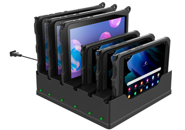 Samsung Tab Active2, Tab Active3, and Tab Active Pro in 6-Port Charging Dock | RAM® Mounts